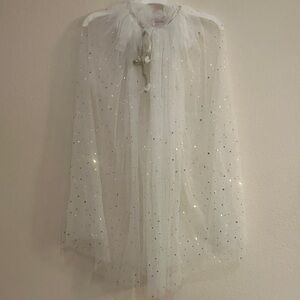 Kids White and Gold Starry Costume Cape
